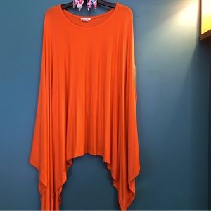 CLEARANCE Gorgeous Knit ORANGE CAPE TUNIC